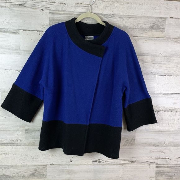 Women's Blue and Black Sweater - Picture 1 of 10